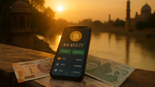 Вывод криптовалюты в приложении: Индия и Пакистан